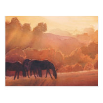 "Horse Point" Horse Landscape Watercolor postcards