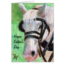 Horse Portrait Father's Day Card
