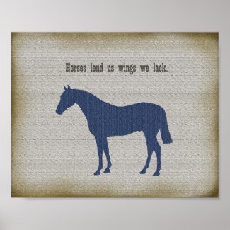 Horse Poster Equestrian Inspirational Quote Poster