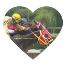 Horse Race Finish Heart Sticker