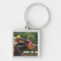 Horse Race Finish Keychain