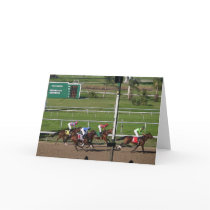 Horse Race Greeting Card