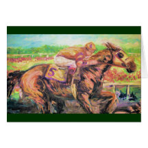 Horse Race Note Card