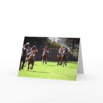 Horse Racing Field Greeting Card