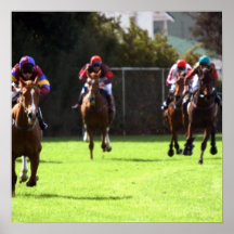Horse Racing Field Poster Print