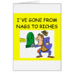 HORSE racing joke Cards