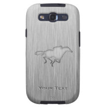 Horse Racing; metal-look Samsung Galaxy S3 Cases