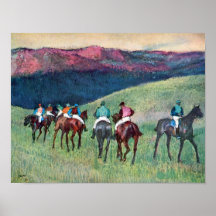Horse racing -The training by Edgar Degas Print