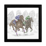 Horse Racing Thunder of Hooves Tile Gift Box