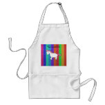 Horse rainbow glitter stripes aprons