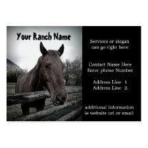 Horse ranch or Farm Supply Business Cards