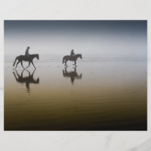 Horse riders at the beach custom flyer