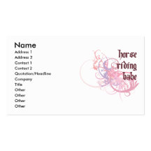 Horse Riding Babe Business Card Template