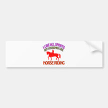 Horse riding designs bumper sticker