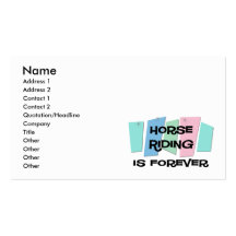 Horse Riding Is Forever Business Card Templates