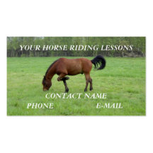 Horse Riding Lessons Business Cards