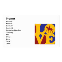 Horse Riding Love Business Card