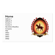 Horse Riding Mandorla Business Cards