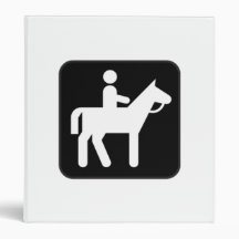 Horse Riding Sign Vinyl Binder