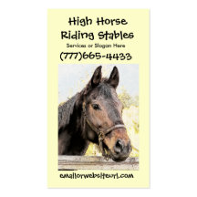 Horse Riding Stables Business Card