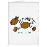 Horse Says Neigh Tshirts and Gifts Greeting Card