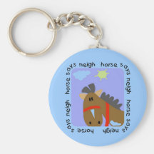 Horse Says Neigh Tshirts and Gifts Key Chains