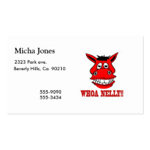 Horse Says Whoa Nelly Business Card Templates