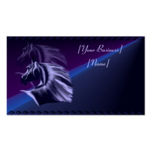 Horse Silhouette Shadowed Business Card