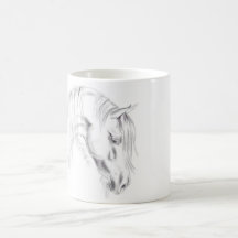 Horse Sketch Coffee Mugs