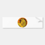 horse stallion head retro bumper sticker