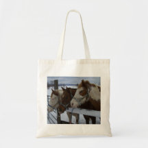 Horse Tote Blue Tote Bag