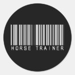 Horse Trainer Bar Code Round Sticker
