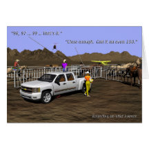 Horses - Accounting - Wild horse round-up Greeting Card