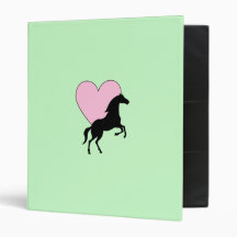Horses and Love Vinyl Binder
