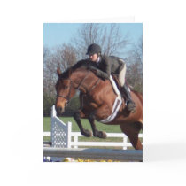 Horses and Show Jumping Greeting Card