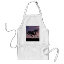 Horses Dance silhouette at sunset Aprons