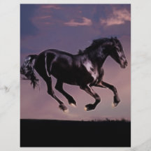 Horses Dance silhouette at sunset Flyers