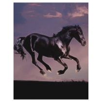 Horses Dance silhouette at sunset Letterhead Template