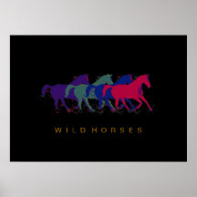horses décor print