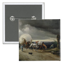 Horses Drawing Carts up a Hill, 1856 buttons