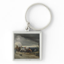 Horses Drawing Carts up a Hill, 1856 keychains