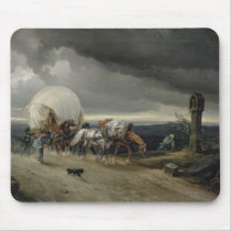 Horses Drawing Carts up a Hill, 1856 mousepads