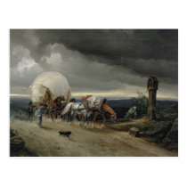 Horses Drawing Carts up a Hill, 1856 postcards