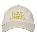 HORSES embroidered hats