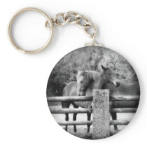Horses Hugging - Horse Love Photograph Key Chains