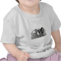 HORSES IN LOVE: PENCIL REALISM T-SHIRT