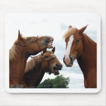 Horses laughing mousepads