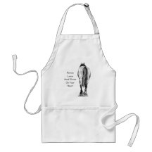 Horses Leave Hoofprints On Your Heart: Pencil Art Apron