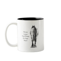 Horses Leave Hoofprints On Your Heart: Pencil Art Coffee Mug