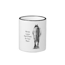 Horses Leave Hoofprints On Your Heart: Pencil Art Mugs
